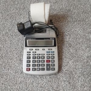 Cannon P23-DHV Printing Calculator and Clock With 6 Rolls Of Paper